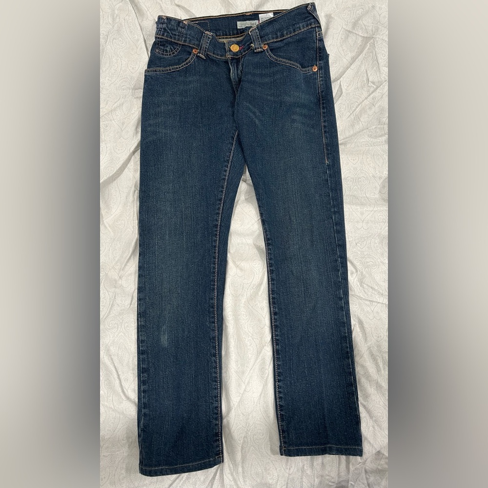 Signature by Levi Strauss Dark Blue Straight Leg Jeans